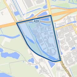 Kaartje van Bedrijventerrein Noord