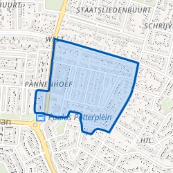 Kaart van Pannenhoef (oost)