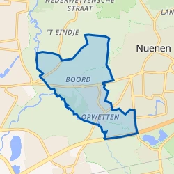 Kaart van Verspreide huizen Boord, Opwetten