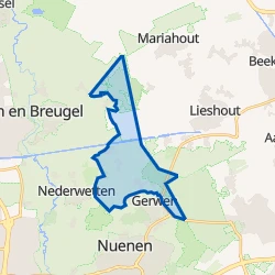 Kaart van Verspreide huizen Gerwen