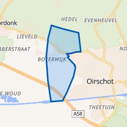 Kaart van Oirschot Noordoost