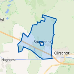 Kaart van Verspreide huizen Spoordonk