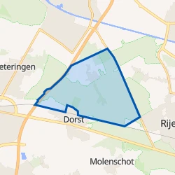 Kaart van Bosgebied Dorst