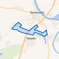 Kaartje van Buitengebied Ravenstein en Huisseling