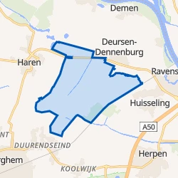 Kaartje van Buitengebied Deursen en Dennenburg