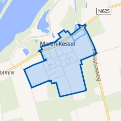 Kaart van Maren-Kessel