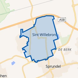 Kaart van Sint Willebrord