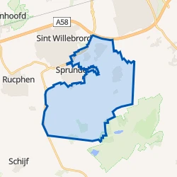 Kaart van Verspreide huizen Sprundel