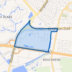 Kaartje van Bedrijventerrein Het Laar