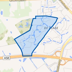 Kaart van De Blaak Zuid-West