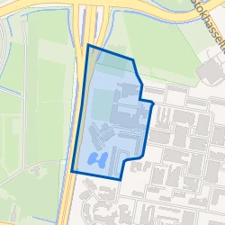 Kaart van Stokhasselt Noord-West