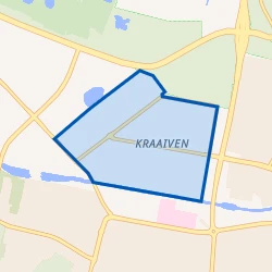 Kaartje van Bedrijventerrein Kraaiven