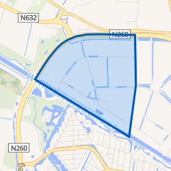 Kaartje van Bedrijventerrein Vossenberg West II