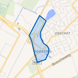 Kaart van Bedrijventerrein Enschot