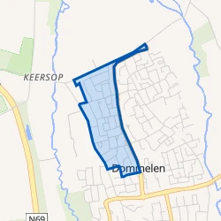 Kaart van Keersopperbeemden