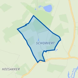 Kaartje van Verspr huizen Schorvert en omgeving
