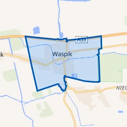 Kaart van Waspik beneden