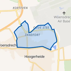 Kaart van Hoogerheide-Noord