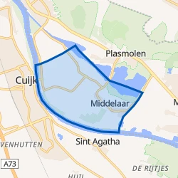 Kaart van Middelaar Katerbosch en Heikant