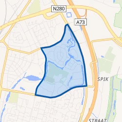 Kaart van De Wijher en omgeving