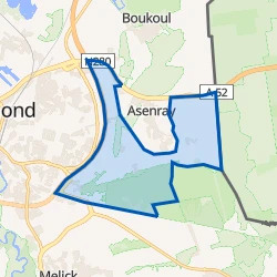 Kaart van Asenray buitengebied