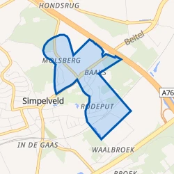 Kaart van Molsberg-Rodeput