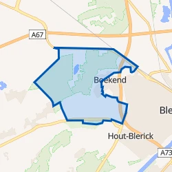 Kaart van Verspreide huizen Boekend