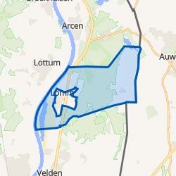 Kaart van Verspreide huizen Lomm