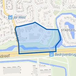 Kaartje van Bedrijventerrein Jol
