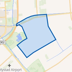 Kaart van Lisdodde-, Dronter-, Zeeasterweg, -pad