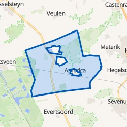 Kaart van Verspreide huizen America