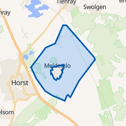 Kaart van Verspreide huizen Melderslo