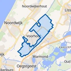 Kaart van Voorhout buitengebied