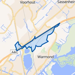Kaart van Sassenheim buitengebied Zuid