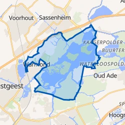 Kaart van Warmond buitengebied-Oosteinde
