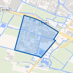 Kaartje van Bedrijventerrein Braken