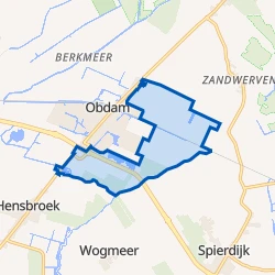 Kaart van Obdam Verspreide huizen Oost