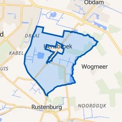 Kaart van Hensbroek Verspreide huizen