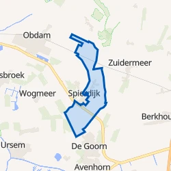 Kaart van Spierdijk Verspreide huizen