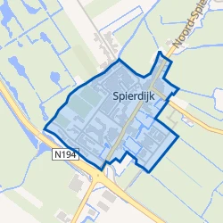 Kaart van Spierdijkerweg en omgeving