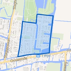 Kaart van Bruggevaart en omgeving