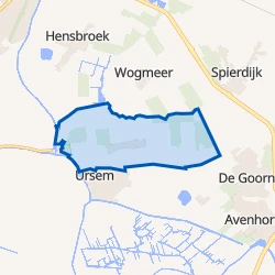 Kaart van Ursem Verspreide huizen Noord
