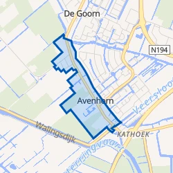 Kaart van West en omgeving