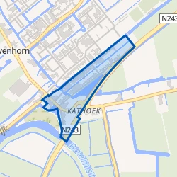 Kaart van Jaagweg en omgeving