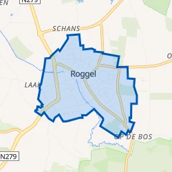 Kaart van Kern Roggel