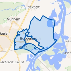 Kaart van Verspreide huizen Buggenum