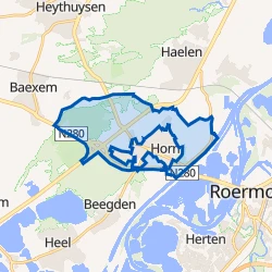 Kaart van Verspreide huizen Horn