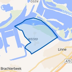 Kaartje van Verspreide huizen Linnerveld en Weerd