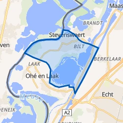 Kaart van Stevensweert waaronder Bilt