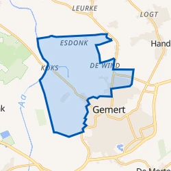 Kaart van Verspreide huizen Kampen-Esdonk
